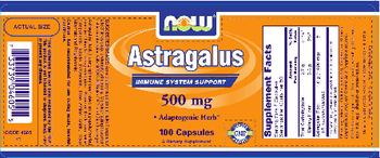 NOW Astragalus 500 mg - supplement