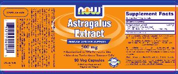 NOW Astragalus Extract 500 mg - supplement