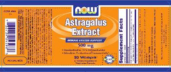NOW Astragalus Extract 500 mg - supplement