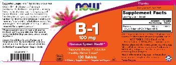 NOW B-1 100 mg - supplement