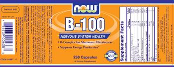 NOW B-100 - supplement
