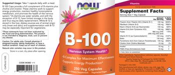 NOW B-100 - supplement