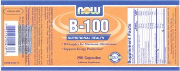 NOW B-100 - supplement