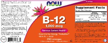 NOW B-12 1,000 mcg - supplement