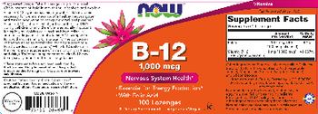 NOW B-12 1,000 mcg - supplement