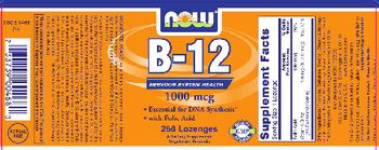 NOW B-12 1000 mcg - supplement