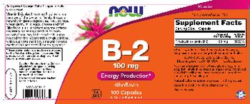 NOW B-2 100 mg - supplement