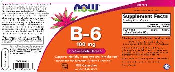 NOW B-6 100 mg - supplement