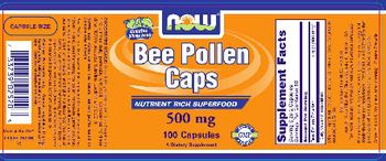 NOW Bee Pollen Caps 500 mg - supplement