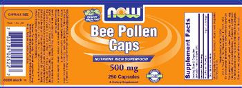 NOW Bee Pollen Caps 500 mg - supplement