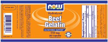 NOW Beef Gelatin 550 mg - supplement