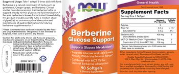 NOW Berberine Glucose Support - supplement