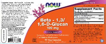 NOW Beta - 1,3/1,6-D-Glucan 100 mg - supplement