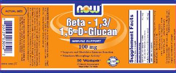 NOW Beta - 1,3/1,6-D-Glucan 100 mg - supplement