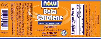 NOW Beta Carotene 25,000 IU - supplement