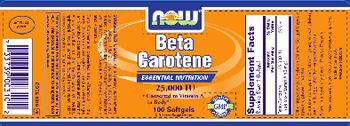 NOW Beta-Carotene 25,000 IU - supplement