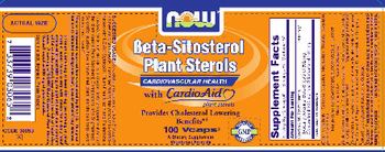 NOW Beta-Sitosterol Plant Sterols With CardioAid - supplement
