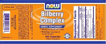 NOW Bilberry Complex - supplement