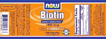 NOW Biotin 1000 mcg - supplement