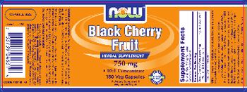 NOW Black Cherry Fruit 750 mg - herbal supplement