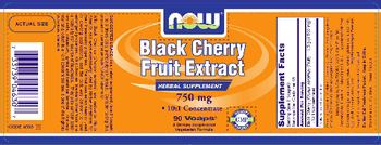 NOW Black Cherry Fruit Extract 750 mg - supplement