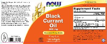 NOW Black Currant Oil 500 mg - supplement