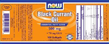 NOW Black Currant Oil 500 mg - supplement