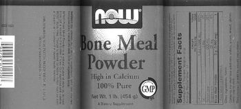 NOW Bone Meal Powder - supplement