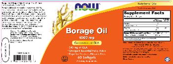 NOW Borage Oil 1000 mg - supplement