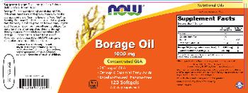NOW Borage Oil 1000 mg - supplement
