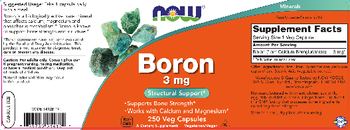 NOW Boron 3 mg - supplement