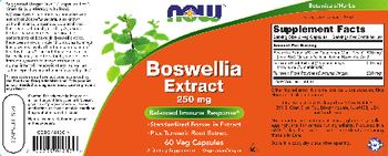 NOW Boswellia Extract 250 mg - supplement