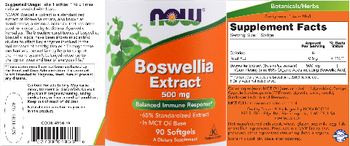 NOW Boswellia Extract 500 mg - supplement
