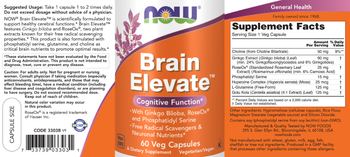 NOW Brain Elevate - supplement