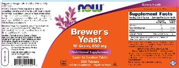 NOW Brewer's Yeast 10 Grain, 650 mg - supplement