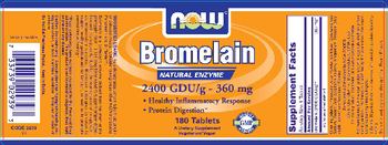 NOW Bromelain 2400 GDU/g - 360 mg - supplement