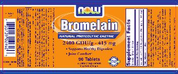 NOW Bromelain 2400 GDU/g - 415 mg - supplement