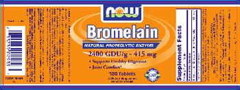 NOW Bromelain 2400 GDU/g - 415 mg - supplement
