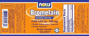 NOW Bromelain 2400 GDU/g - 500 mg - supplement