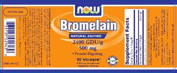 NOW Bromelain 2400 GDU/g 500 mg - supplement