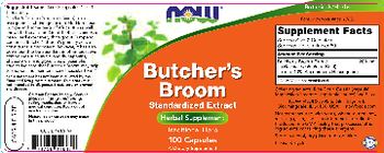 NOW Butcher's Broom - herbal supplement