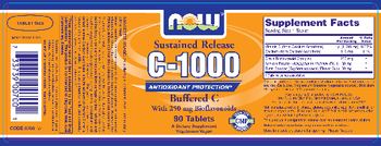 NOW C-1000 Buffered C With 250 mg Bioflavonoids - supplement