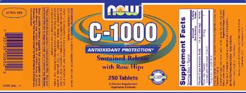 NOW C-1000 Sustained Release With Rose Hips - supplement