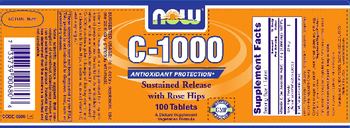 NOW C-1000 Sustained Release With Rose Hips - supplement