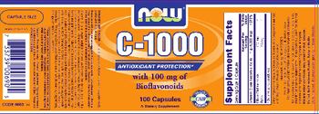 NOW C-1000 With 100 mg Of Bioflavonoids - supplement