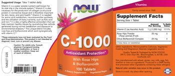 NOW C-1000 with Rose Hips & Bioflavonoids - supplement