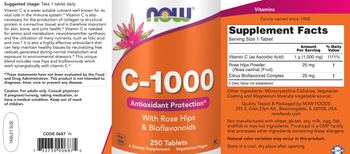 NOW C-1000 with Rose Hips & Bioflavonoids - supplement