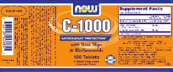 NOW C-1000 With Rose Hips & Bioflavonoids - supplement