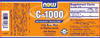 NOW C-1000 With Rose Hips & Bioflavonoids - supplement