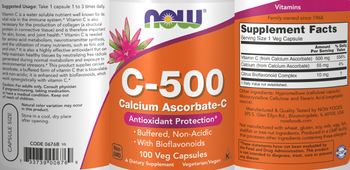 NOW C-500 Calcium Ascorbate-C - supplement